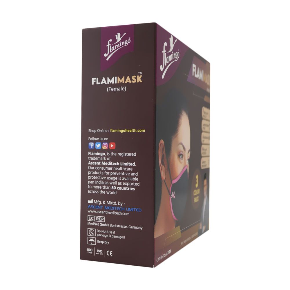 Flamingo FlamiMask Reusable & Washable Face Mask Female 3's - Easy Pharmacy LLC