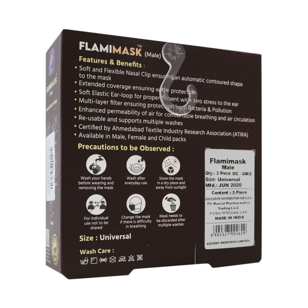 Flamingo FlamiMask Reusable & Washable Face Mask Male 3's - Easy Pharmacy LLC