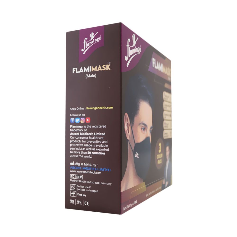 Flamingo FlamiMask Reusable & Washable Face Mask Male 3's - Easy Pharmacy LLC