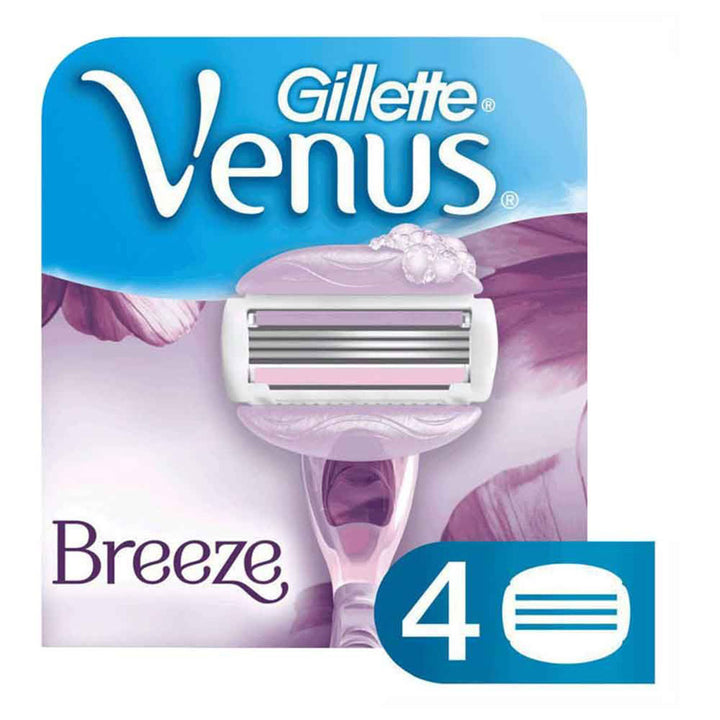 Gillette Venus Comfortglide Breeze Women's Razor Blade Refills, Pack of 4's - Easy Pharmacy LLC