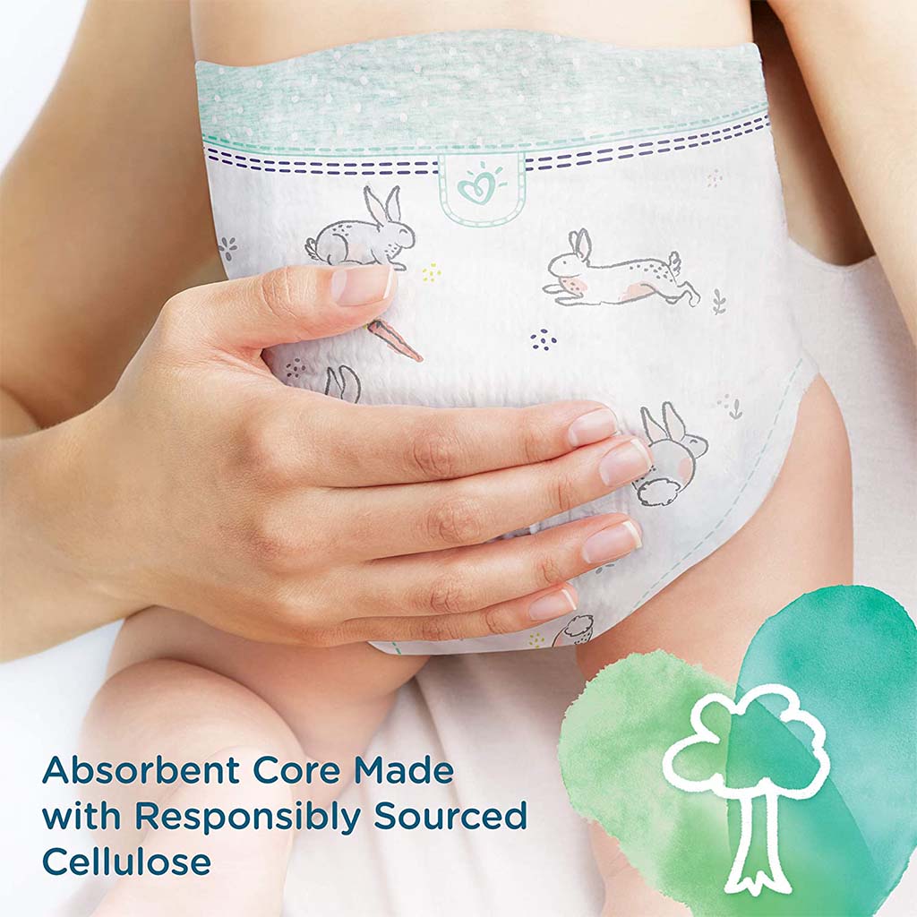 Pampers Pure Protection Premium Cotton Baby Diapers, Size 2, 4-8Kg, Pack of 39's - Easy Pharmacy LLC
