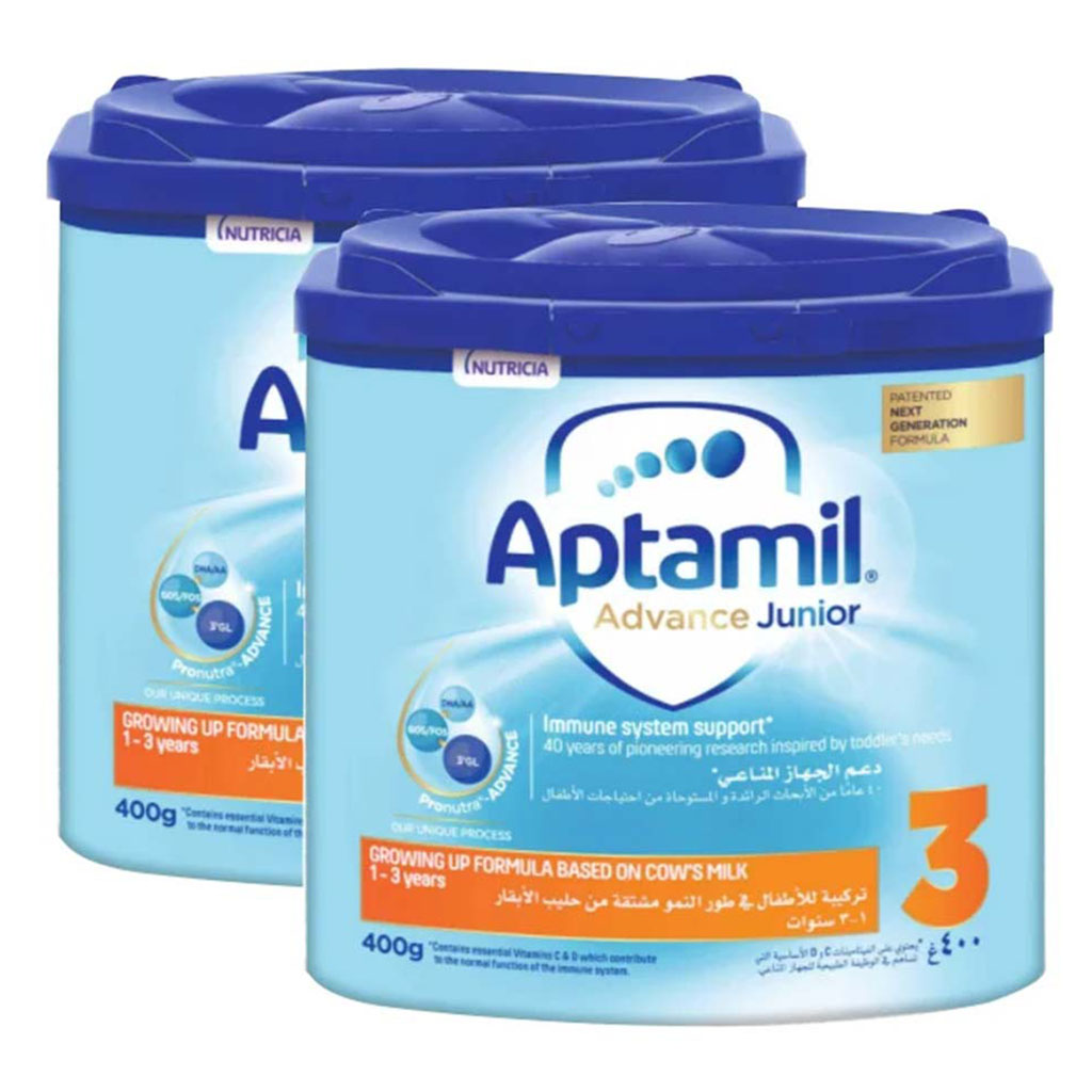 Aptamil Advance Junior Stage 3 Toddlers Milk Formula For 1 To 3 Years 400g - PROMO PACK of 2's - Easy Pharmacy LLC