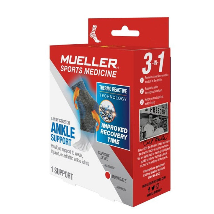 Mueller 4-Way Stretch Knit Ankle Support SM/MD 64128 - Easy Pharmacy LLC