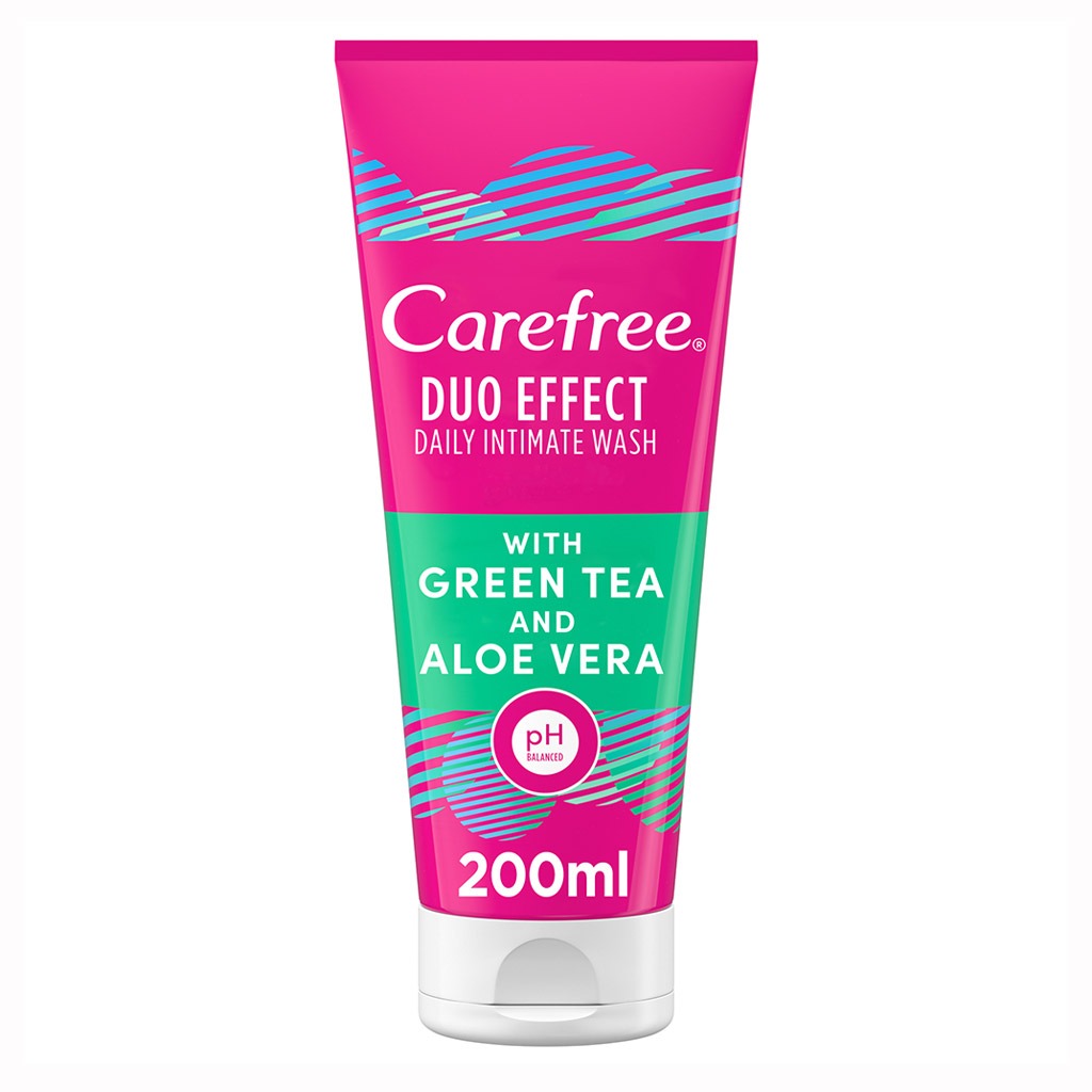 Carefree Duo Effect Daily Intimate Cleansing Wash With Green Tea & Aloe Vera 200ml - Easy Pharmacy LLC