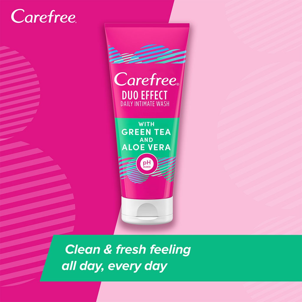 Carefree Duo Effect Daily Intimate Cleansing Wash With Green Tea & Aloe Vera 200ml - Easy Pharmacy LLC