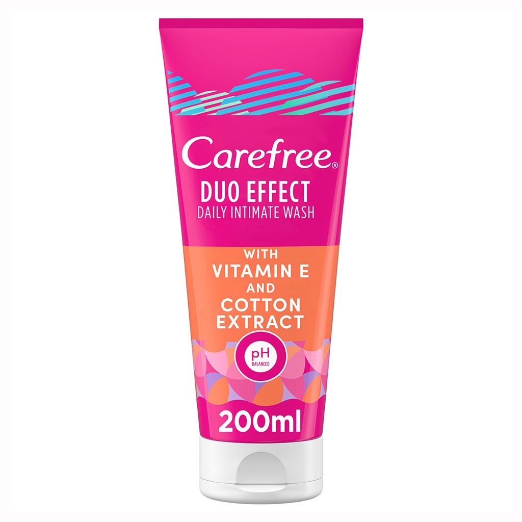 Carefree Duo Effect Daily Intimate Cleansing Wash With Vitamin E and Cotton Extract 200ml - Easy Pharmacy LLC
