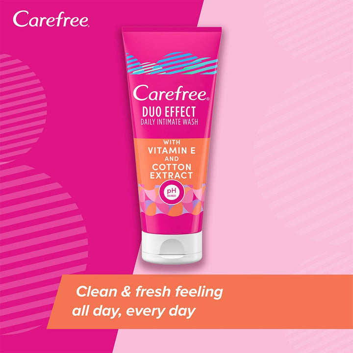 Carefree Duo Effect Daily Intimate Cleansing Wash With Vitamin E and Cotton Extract 200ml - Easy Pharmacy LLC