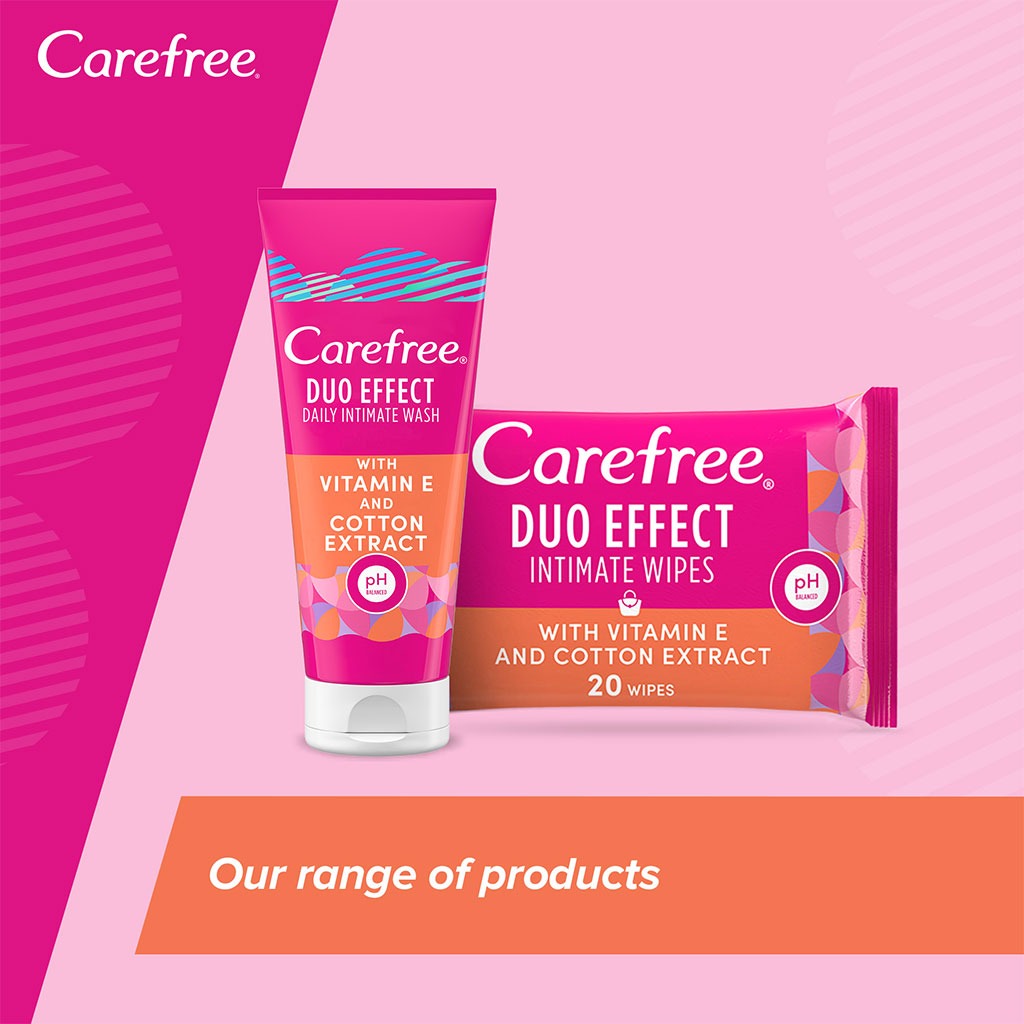 Carefree Duo Effect Daily Intimate Cleansing Wash With Vitamin E and Cotton Extract 200ml - Easy Pharmacy LLC