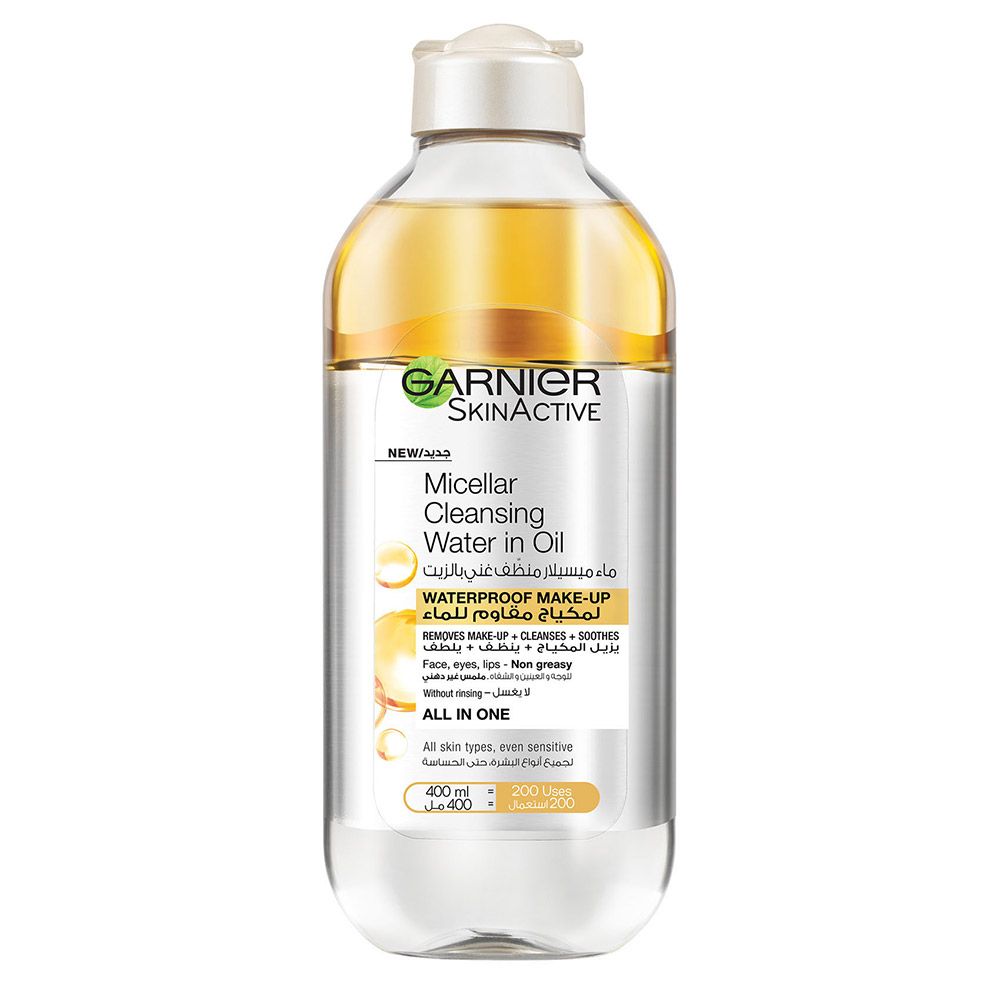 Garnier SkinActive Micellar Cleansing Water in Oil All-in-One Waterproof Make-Up 400 mL - Easy Pharmacy LLC