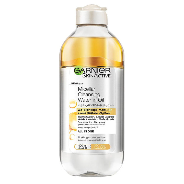 Garnier SkinActive Micellar Cleansing Water in Oil All-in-One Waterproof Make-Up 400 mL - Easy Pharmacy LLC