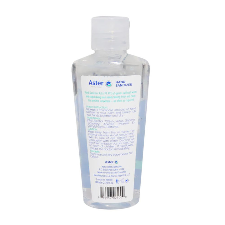 Aster Instant Hand Sanitizer 80 mL - Easy Pharmacy LLC