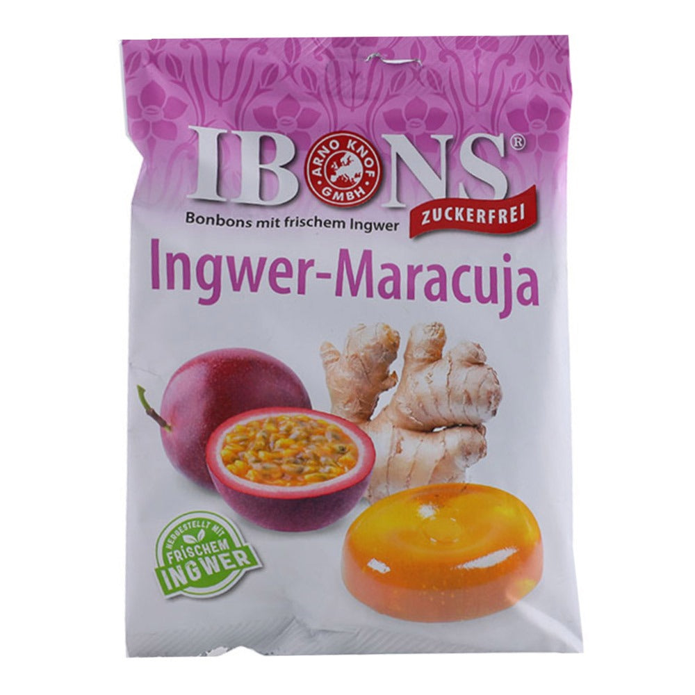 IBONS Ginger Candies Sugar Free Passion Fruit 75 g - Easy Pharmacy LLC