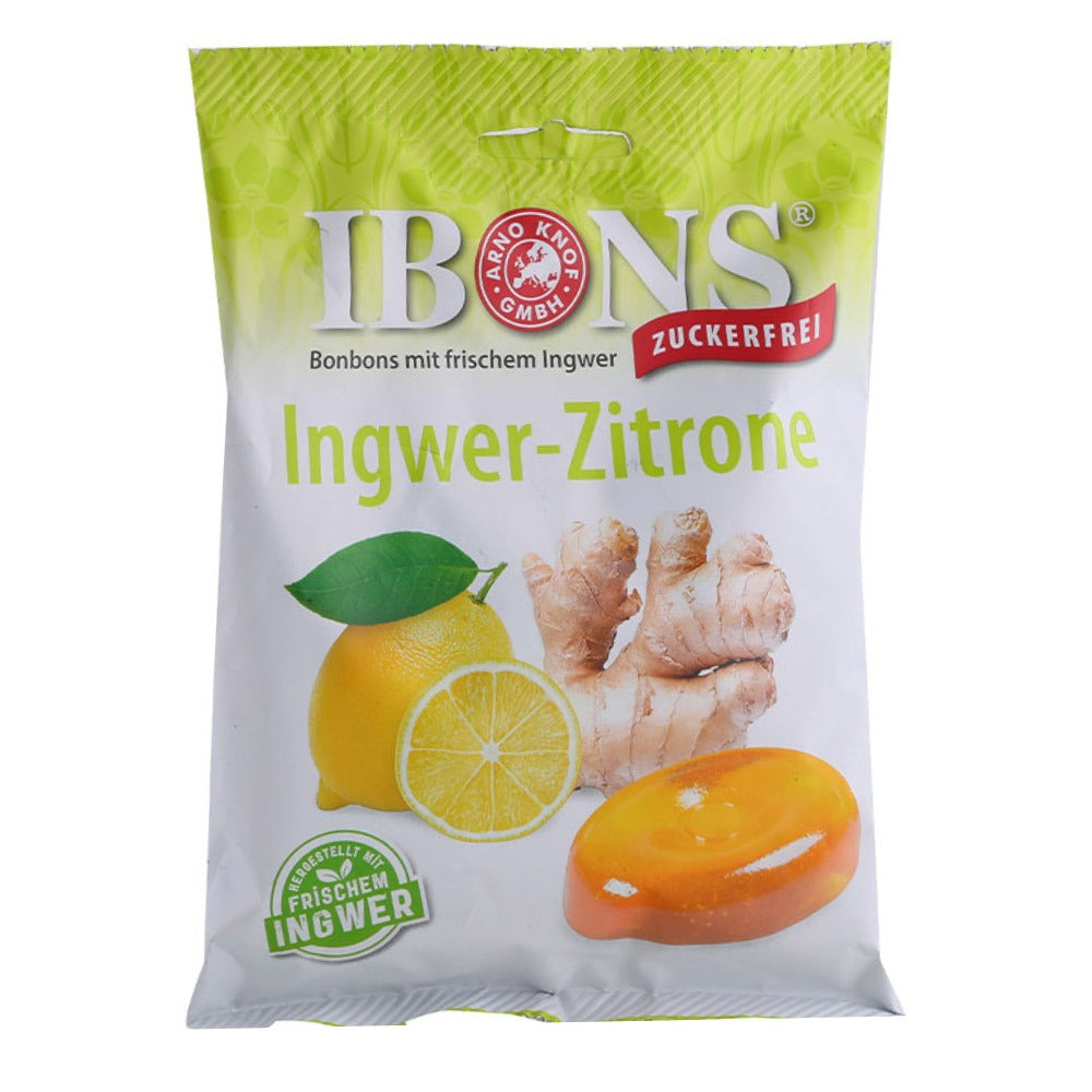 IBONS Ginger Candies Sugar Free Lemon 75 g - Easy Pharmacy LLC