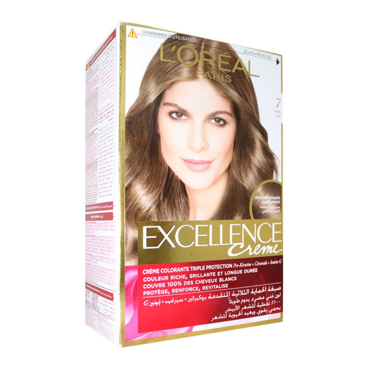 Loreal Paris Excellence Cream Hair Color 7 Blonde 1's - Easy Pharmacy LLC