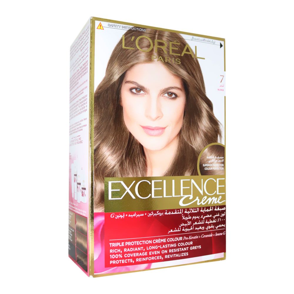 Loreal Paris Excellence Cream Hair Color 7 Blonde 1's - Easy Pharmacy LLC