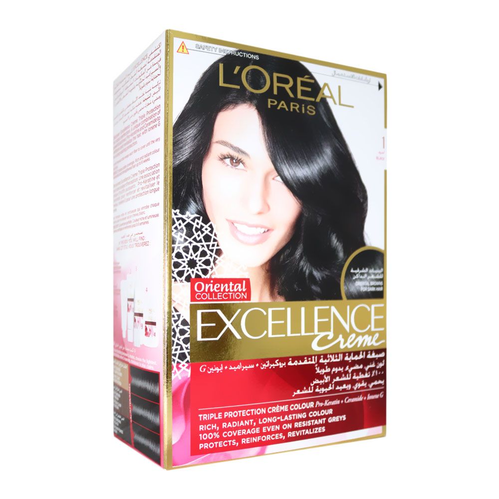 Loreal Paris Excellence Cream Hair Color 1 Black 1's - Easy Pharmacy LLC