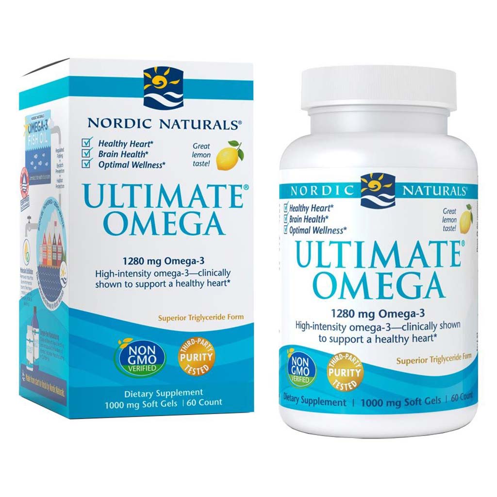 Nordic Naturals Ultimate Omega 3 1280mg Per Serving Fish Oil Supplement Softgels, Pack of 60's - Easy Pharmacy LLC