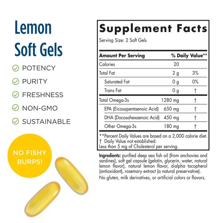 Nordic Naturals Ultimate Omega 3 1280mg Per Serving Fish Oil Supplement Softgels, Pack of 60's - Easy Pharmacy LLC