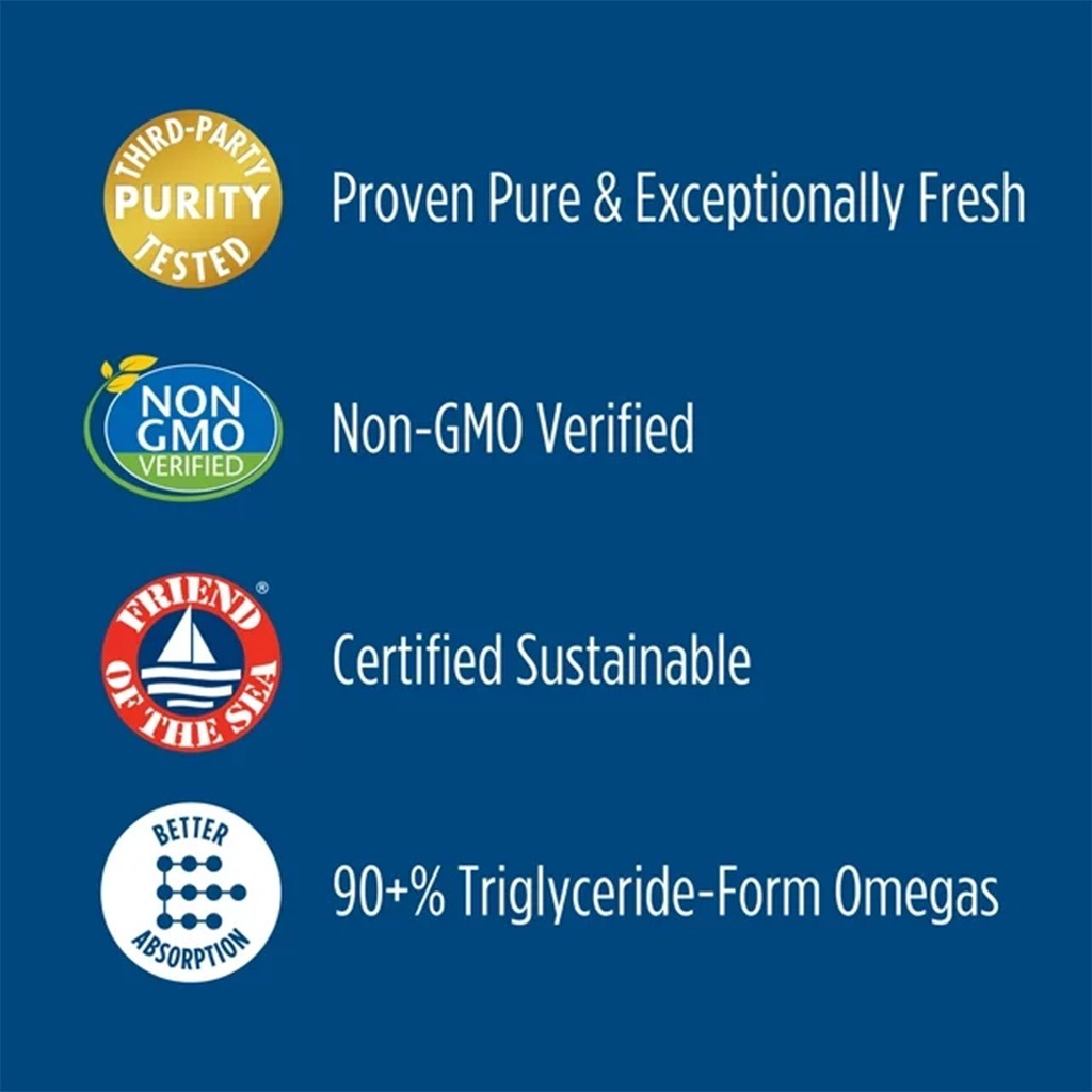 Nordic Naturals Omega 3D Omega 3 + Vitamin D3 Fish Oil Supplement Softgels - Lemon Flavour, Pack of 60's - Easy Pharmacy LLC