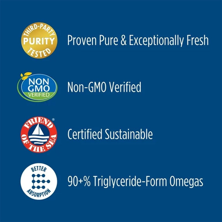 Nordic Naturals Omega 3D Omega 3 + Vitamin D3 Fish Oil Supplement Softgels - Lemon Flavour, Pack of 60's - Easy Pharmacy LLC