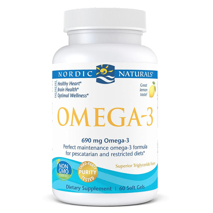 Nordic Naturals Omega 3 690mg Per Serving Fish Oil Supplement Softgels, Pack of 60's - Easy Pharmacy LLC