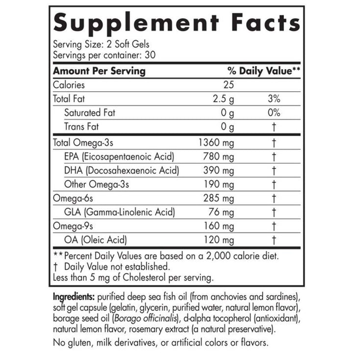 Nordic Naturals Complete Omega Xtra Omega 3 6 9 Fish Oil Supplement Softgels, Pack of 60's - Easy Pharmacy LLC