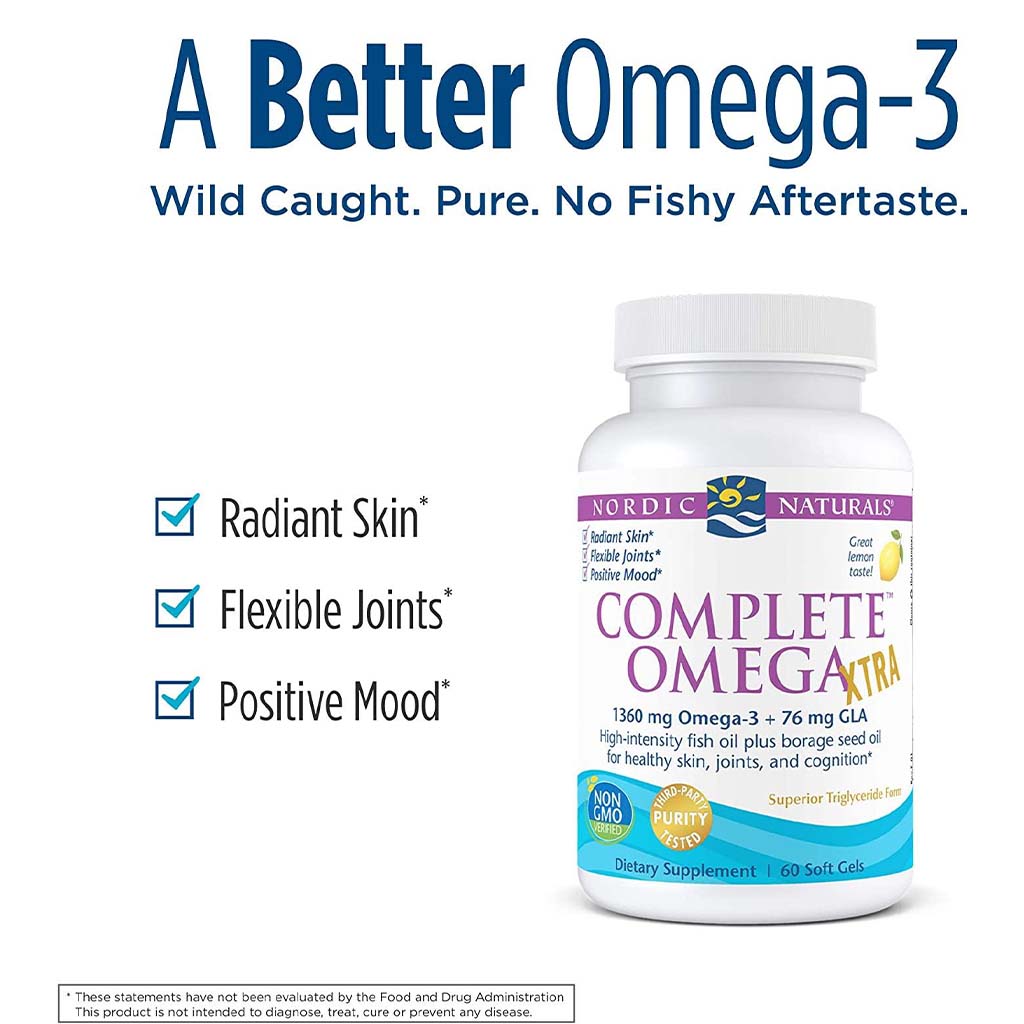 Nordic Naturals Complete Omega Xtra Omega 3 6 9 Fish Oil Supplement Softgels, Pack of 60's - Easy Pharmacy LLC