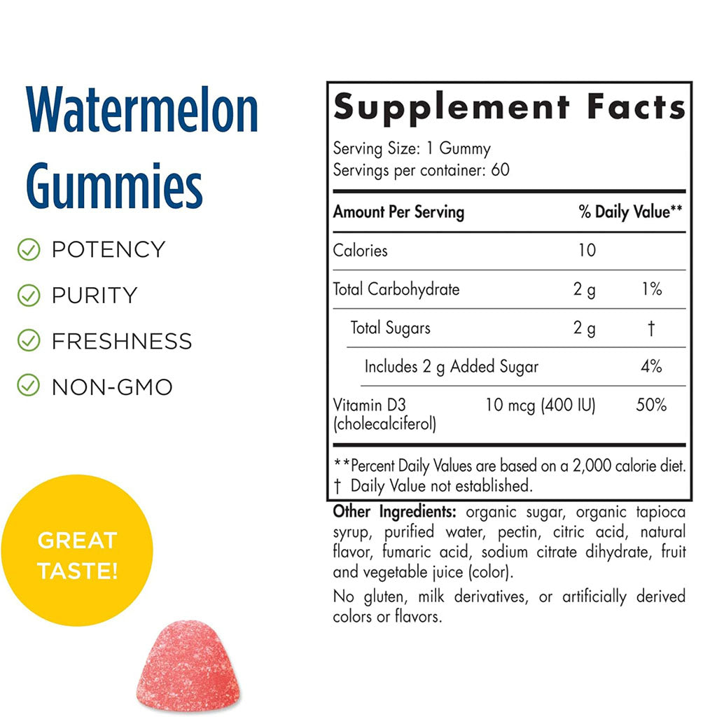 Nordic Naturals Kids Vitamin D3 400 IU Gummies 60's - Easy Pharmacy LLC
