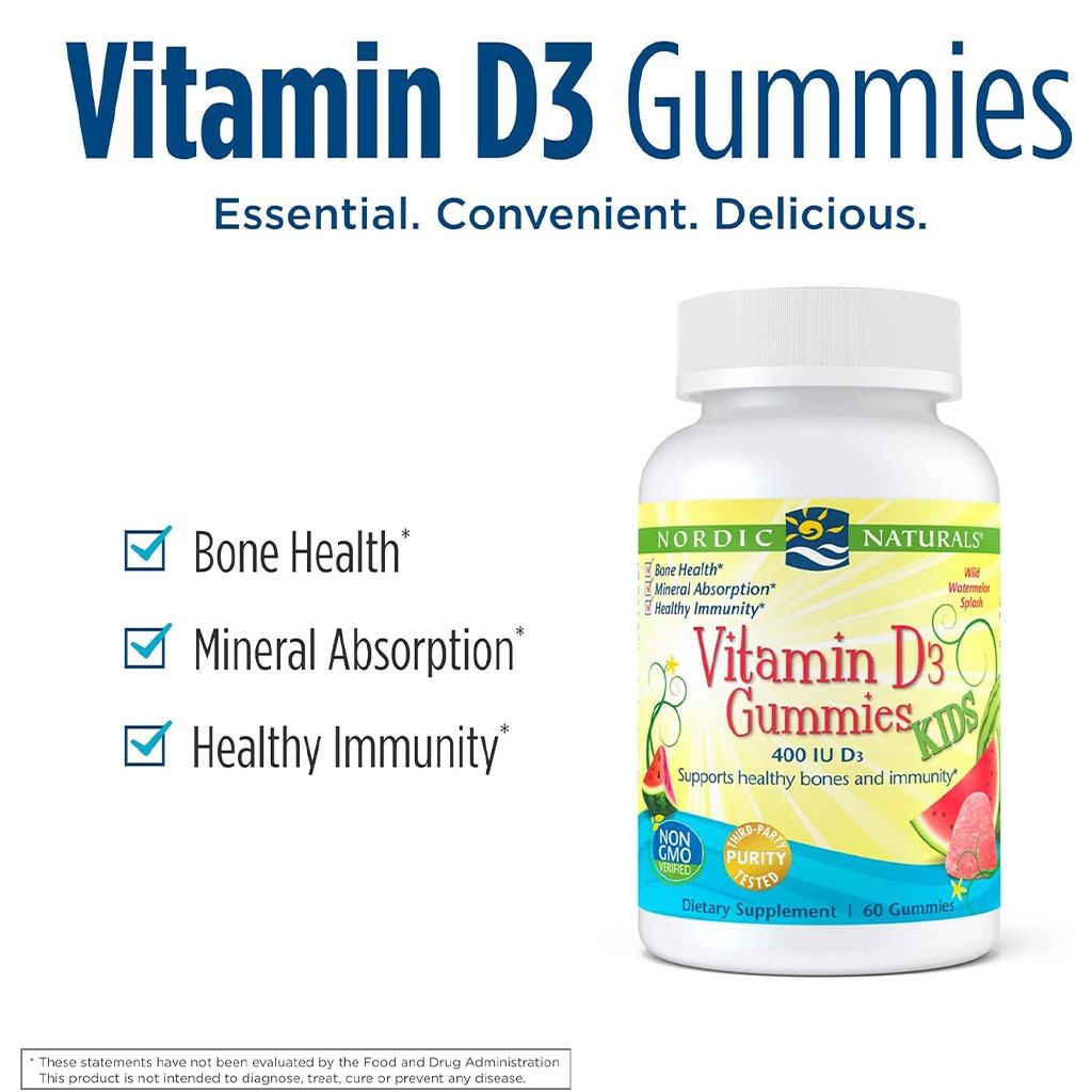 Nordic Naturals Kids Vitamin D3 400 IU Gummies 60's - Easy Pharmacy LLC