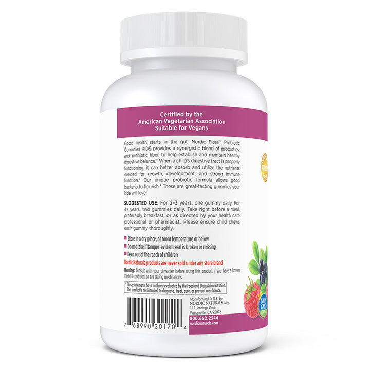 Nordic Naturals Kids Nordic Flora Probiotic With Prebiotic Gummies, Pack of 60's - Easy Pharmacy LLC