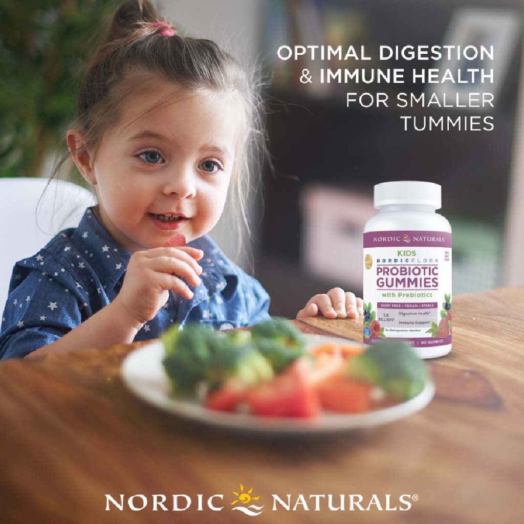 Nordic Naturals Kids Nordic Flora Probiotic With Prebiotic Gummies, Pack of 60's - Easy Pharmacy LLC