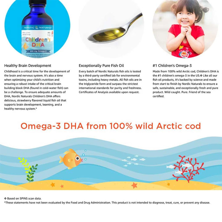 Nordic Naturals Children's DHA Omega 3 530 mg Syrup 119 mL - Easy Pharmacy LLC