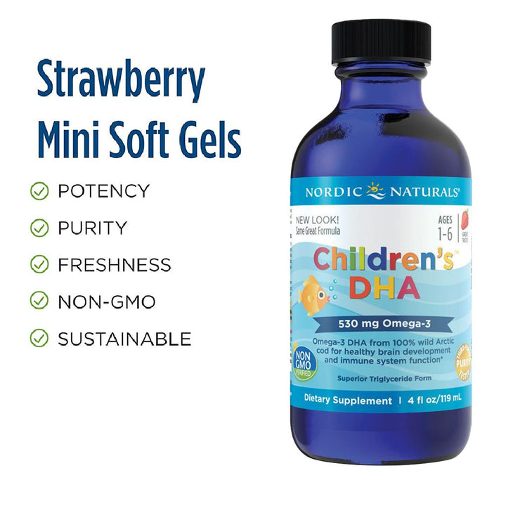 Nordic Naturals Children's DHA Omega 3 530 mg Syrup 119 mL - Easy Pharmacy LLC