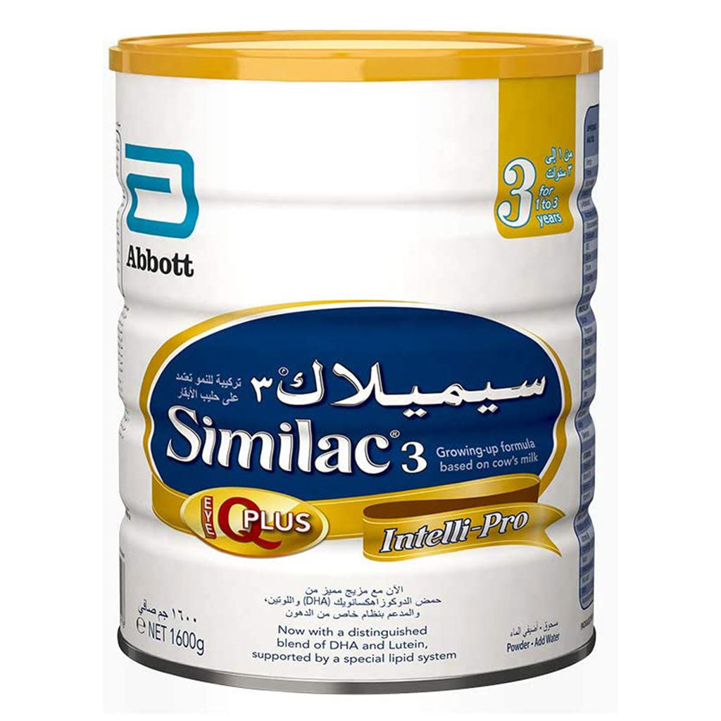 Similac IQ Plus Intelli Pro Stage 3 Toddlers Milk Formula For 1 To 3 Years 1600g - Easy Pharmacy LLC
