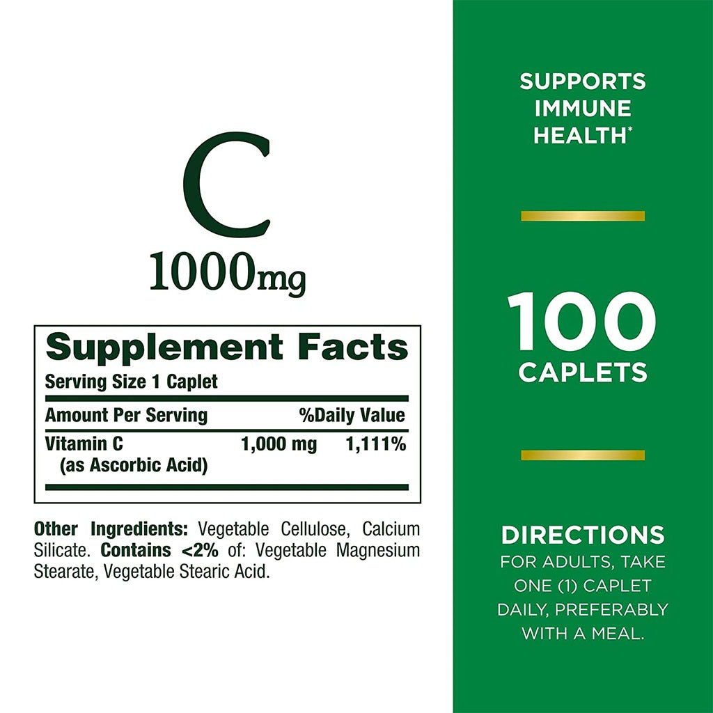Nature's Bounty C 1000 mg Caplets 100's - Easy Pharmacy LLC