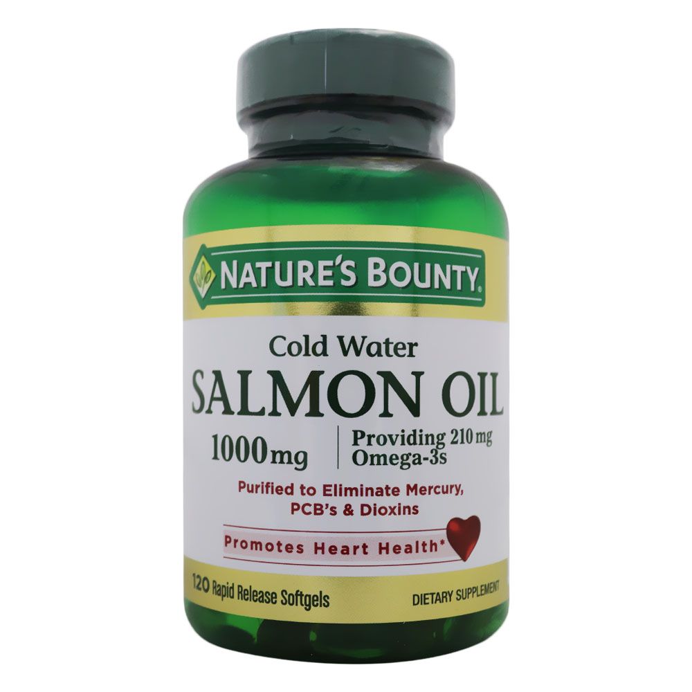 Nature's Bounty Cold Water Salmon Oil 1000mg Fish Oil Supplement Softgels, Pack of 120's - Easy Pharmacy LLC