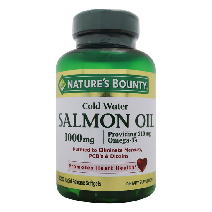 Nature's Bounty Cold Water Salmon Oil 1000mg Fish Oil Supplement Softgels, Pack of 120's - Easy Pharmacy LLC