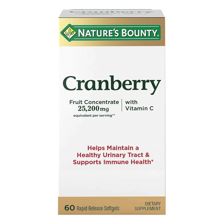 Nature's Bounty Cranberry 25,200 mg with Vitamin C Softgels 60's - Easy Pharmacy LLC