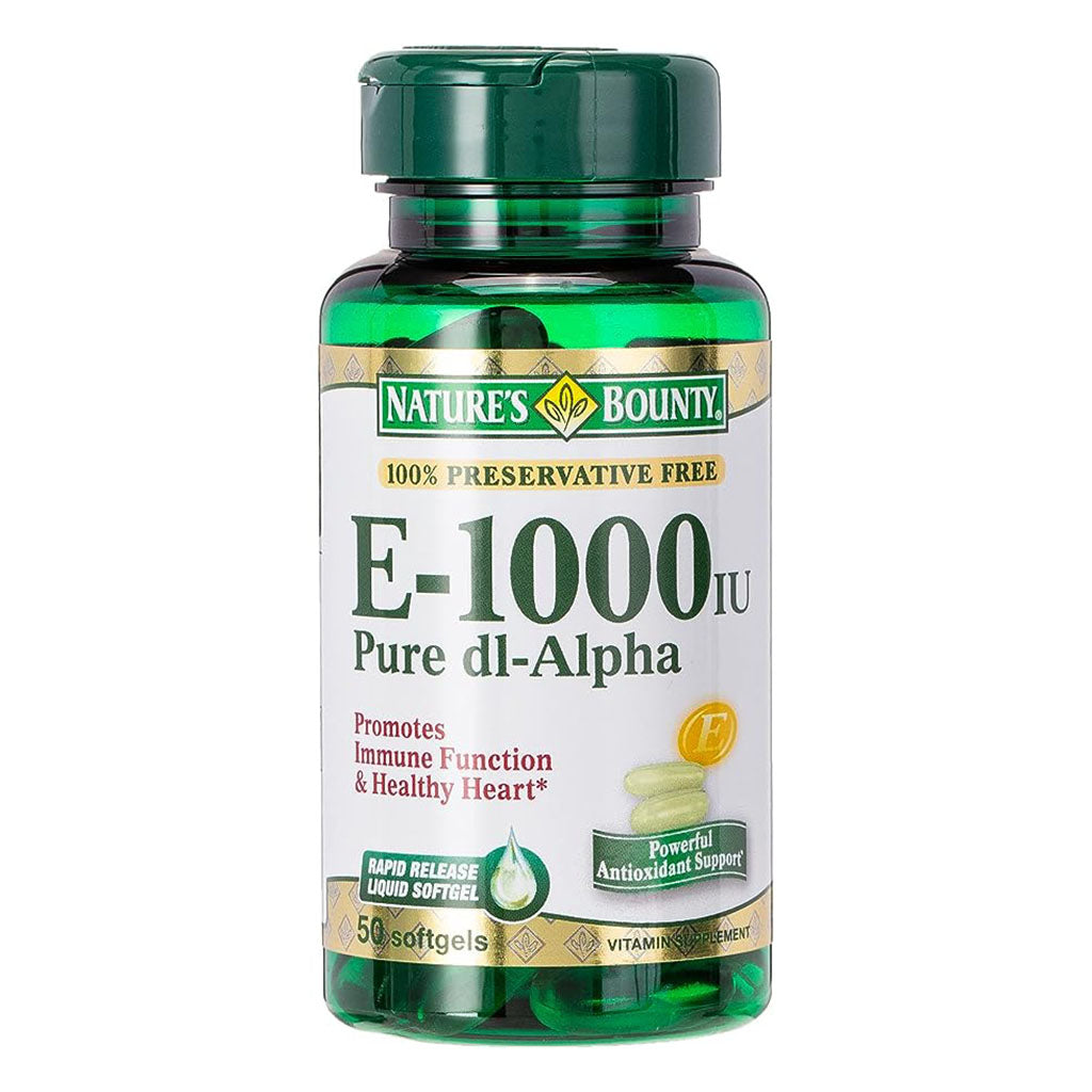 Nature's Bounty E-1000IU Pure dl-Alpha Softgels 50's - Easy Pharmacy LLC