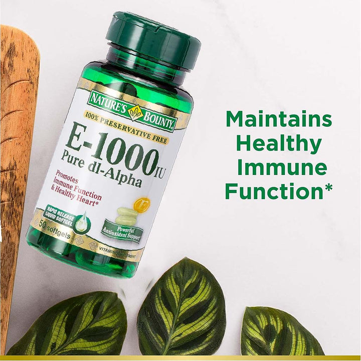 Nature's Bounty E-1000IU Pure dl-Alpha Softgels 50's - Easy Pharmacy LLC