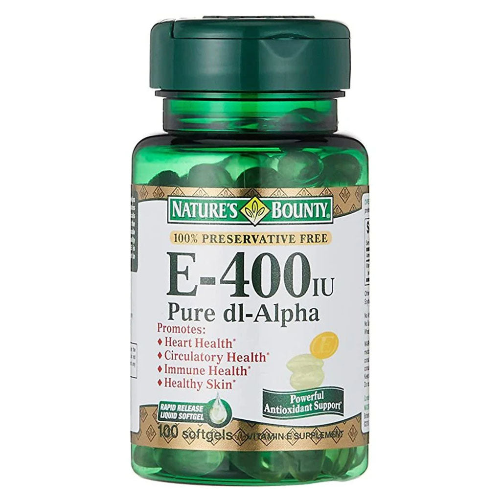 Nature's Bounty E-400IU Pure dl-Alpha Softgels 100's - Easy Pharmacy LLC