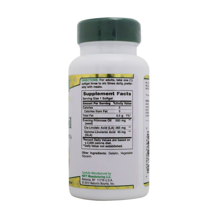 Nature's Bounty Evening Primrose Oil 500 mg Softgels 100's - Easy Pharmacy LLC