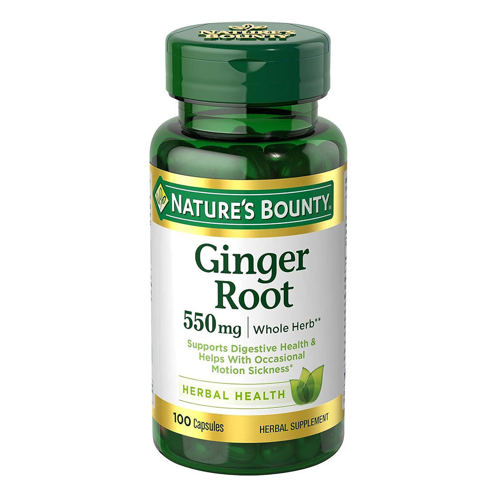 Nature's Bounty Ginger Root 550 mg Capsules 100's - Easy Pharmacy LLC