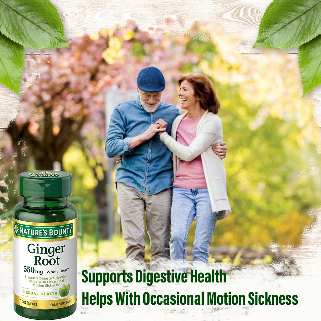 Nature's Bounty Ginger Root 550 mg Capsules 100's - Easy Pharmacy LLC