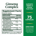Nature's Bounty Ginseng Complex Capsules 75's