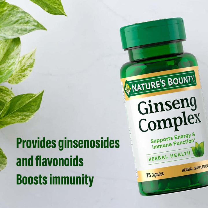 Nature's Bounty Ginseng Complex Capsules 75's - Easy Pharmacy LLC
