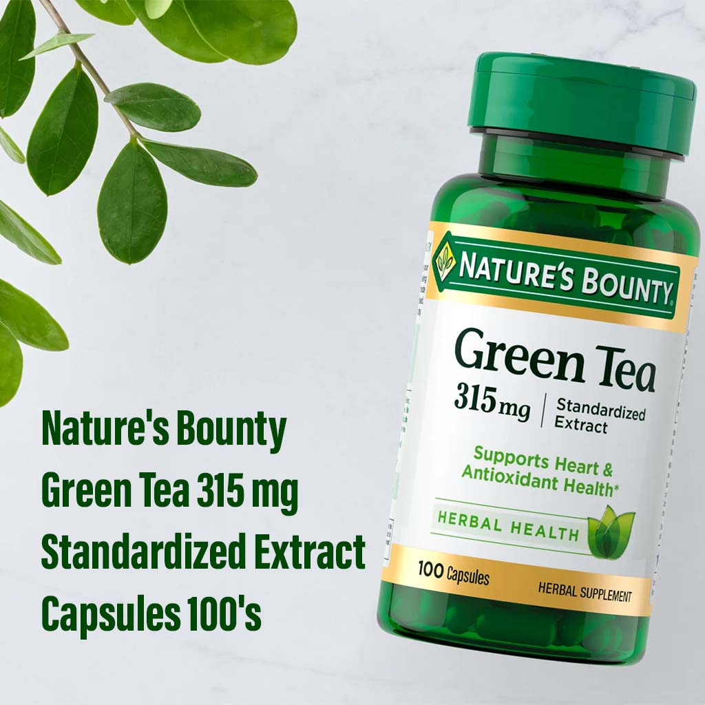 Nature's Bounty Green Tea Extract 315mg Capsules For Antioxidant Support, Pack of 100's - Easy Pharmacy LLC