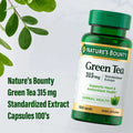 Nature’s Bounty Green Tea Extract 315 mg Capsules – Daily Herbal Supplement for General Wellness, 100 Count