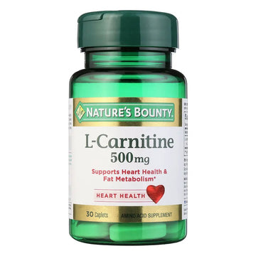 Nature’s Bounty L-Carnitine 500 mg – Metabolic & Energy Support Caplets, 30 Count
