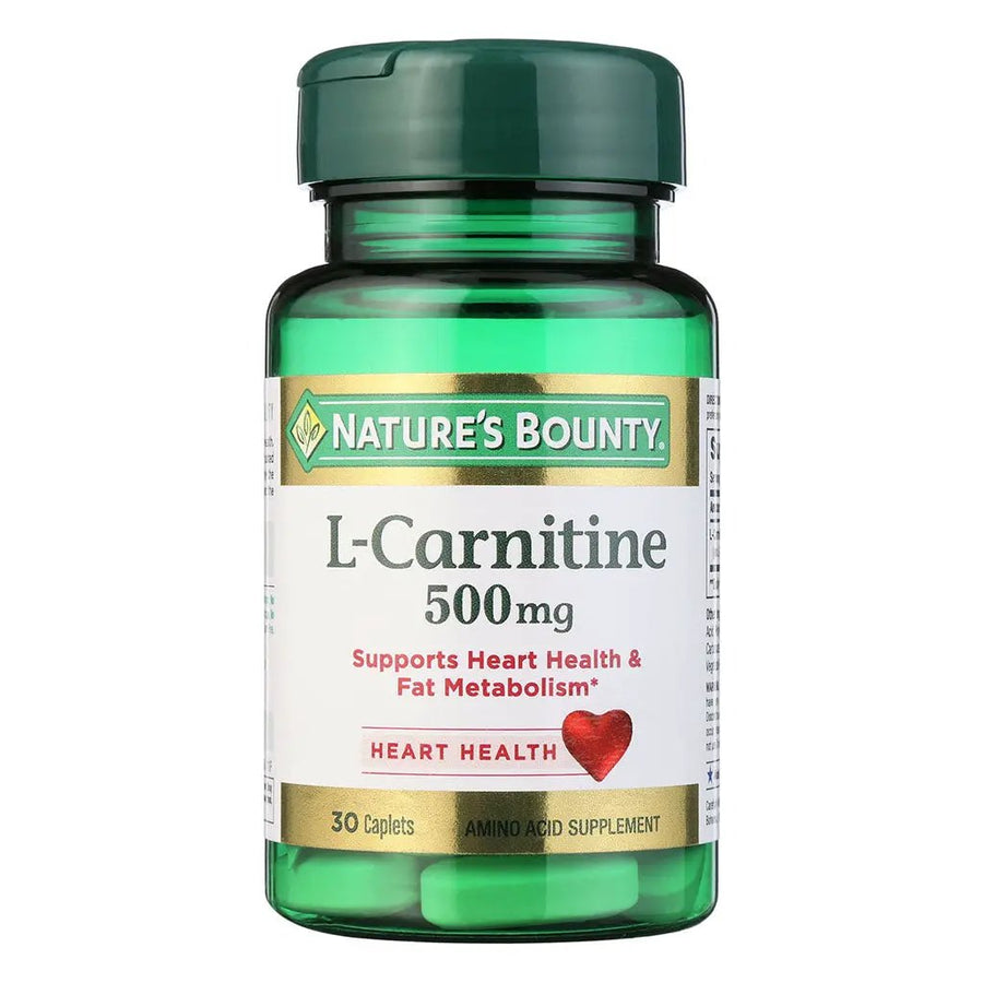 Nature’s Bounty L-Carnitine 500 mg – Metabolic & Energy Support Caplets, 30 Count
